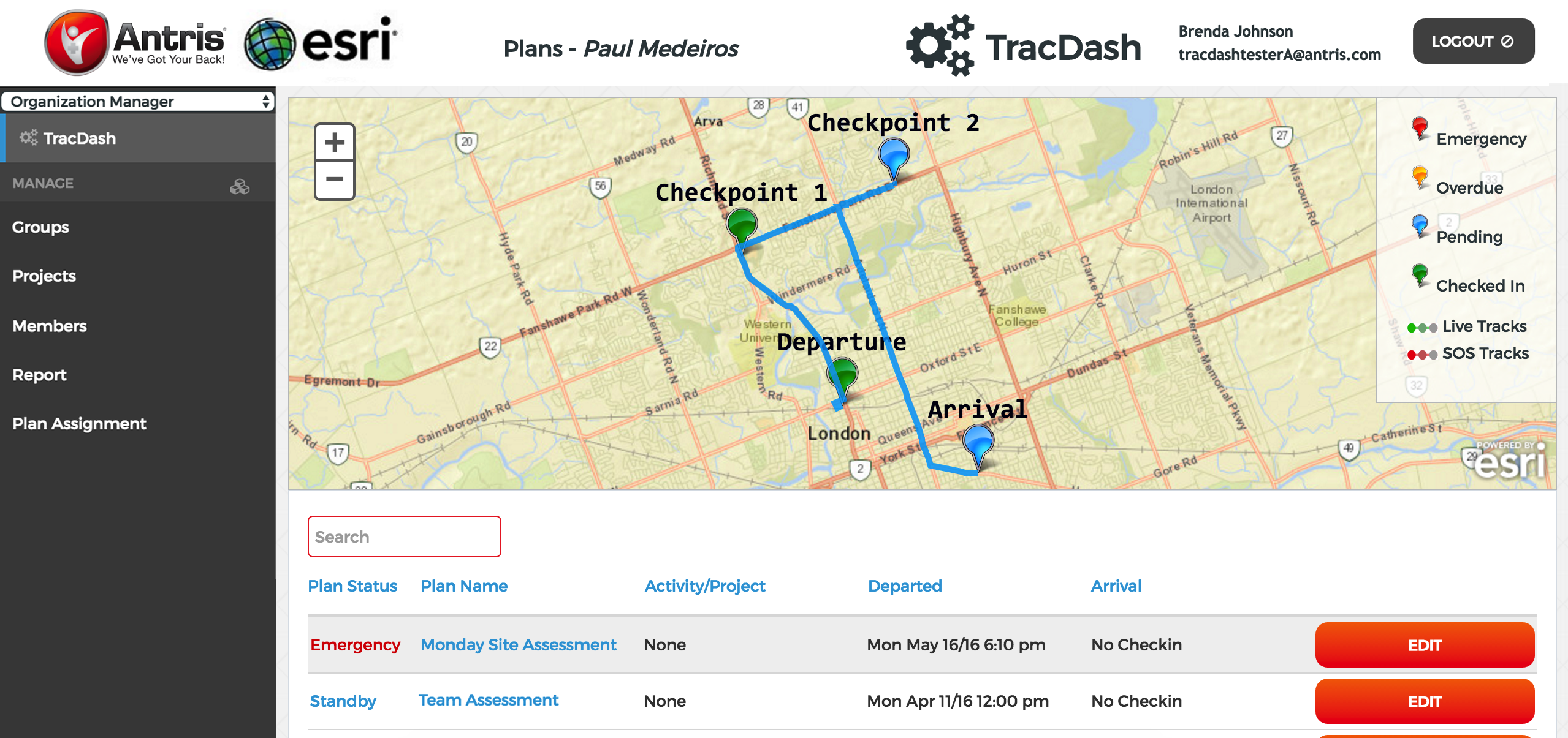Trac Dash Map